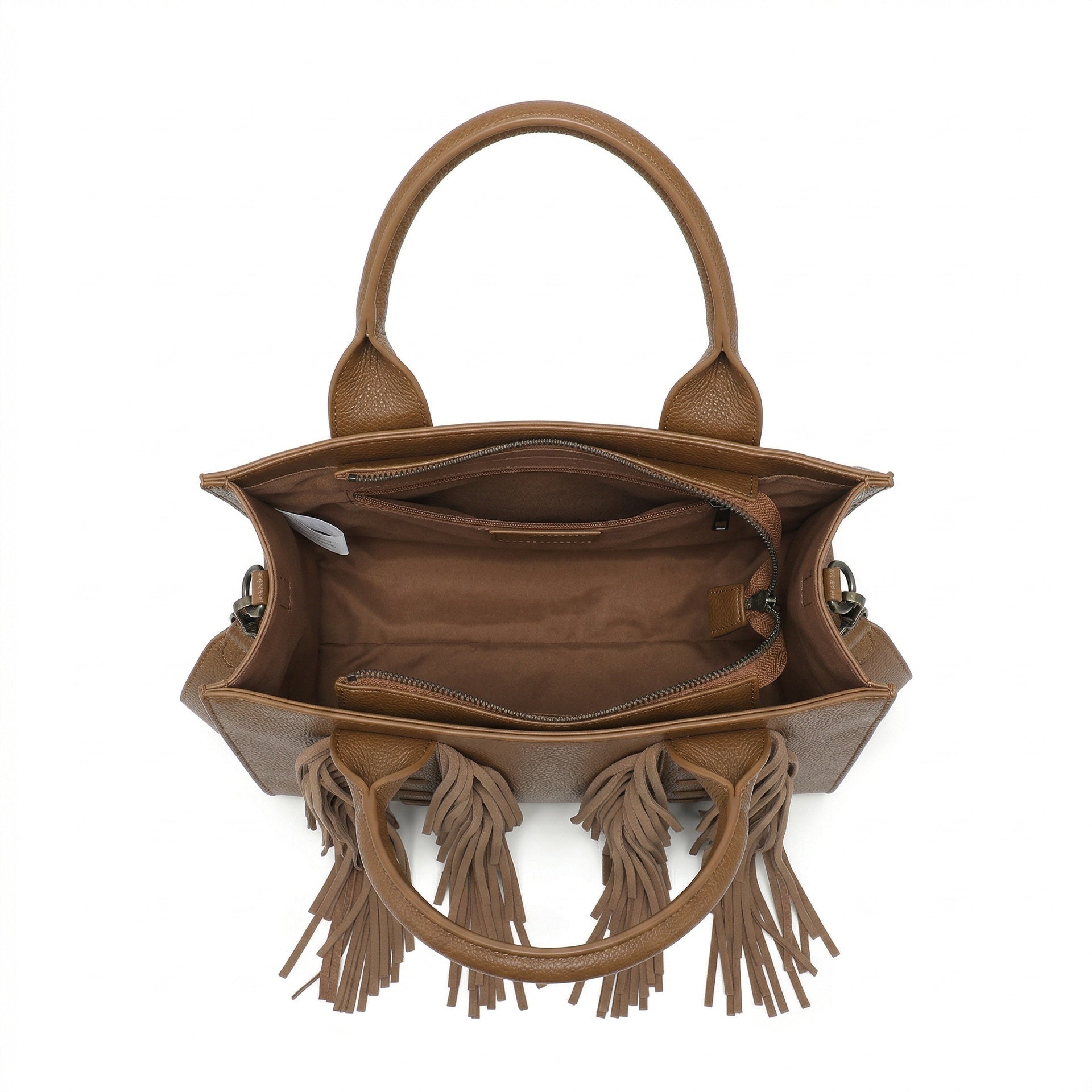 Borsa a Mano in Polyurethane Marrone
