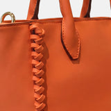 Borsa a mano in Pelle Vegana Arancione