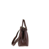 Borsa a Mano in Vera Pelle Cioccolato