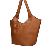 Borsa a Mano in Vera Pelle Cuoio Scuro