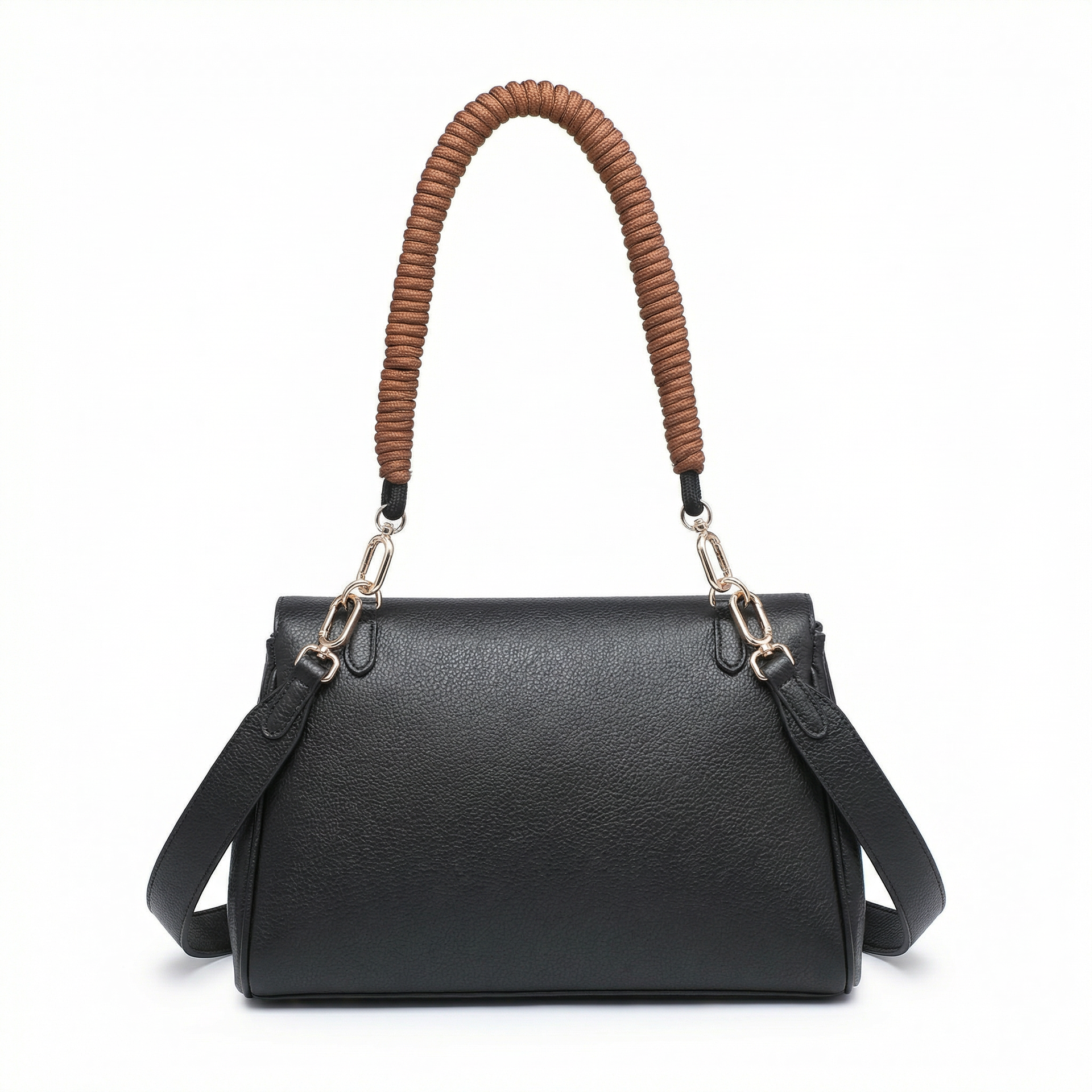 Borsa a Mano in Polyurethane Nero