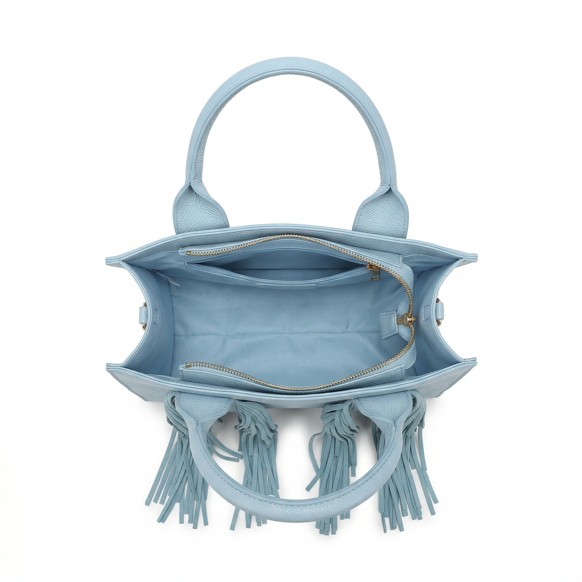 Borsa a Mano in Polyurethane Blu