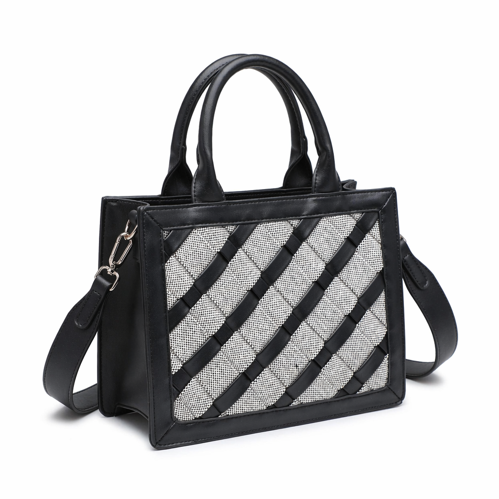 Borsa a Mano in Pelle Vegana Nero