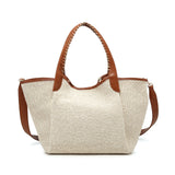 Bolso de hombro de poliéster blanco