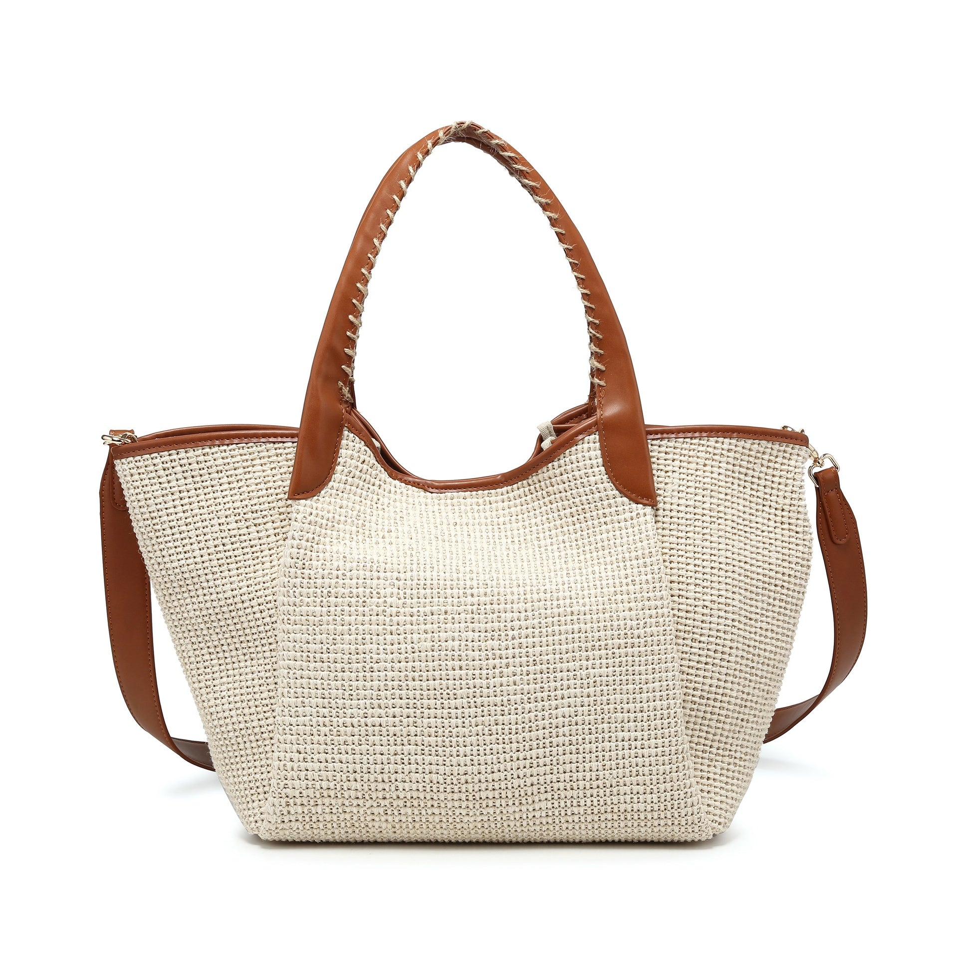 Borsa a Tracolla in Poliestere Bianco