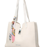Borsa a Mano in Pelle Vegana Bianco
