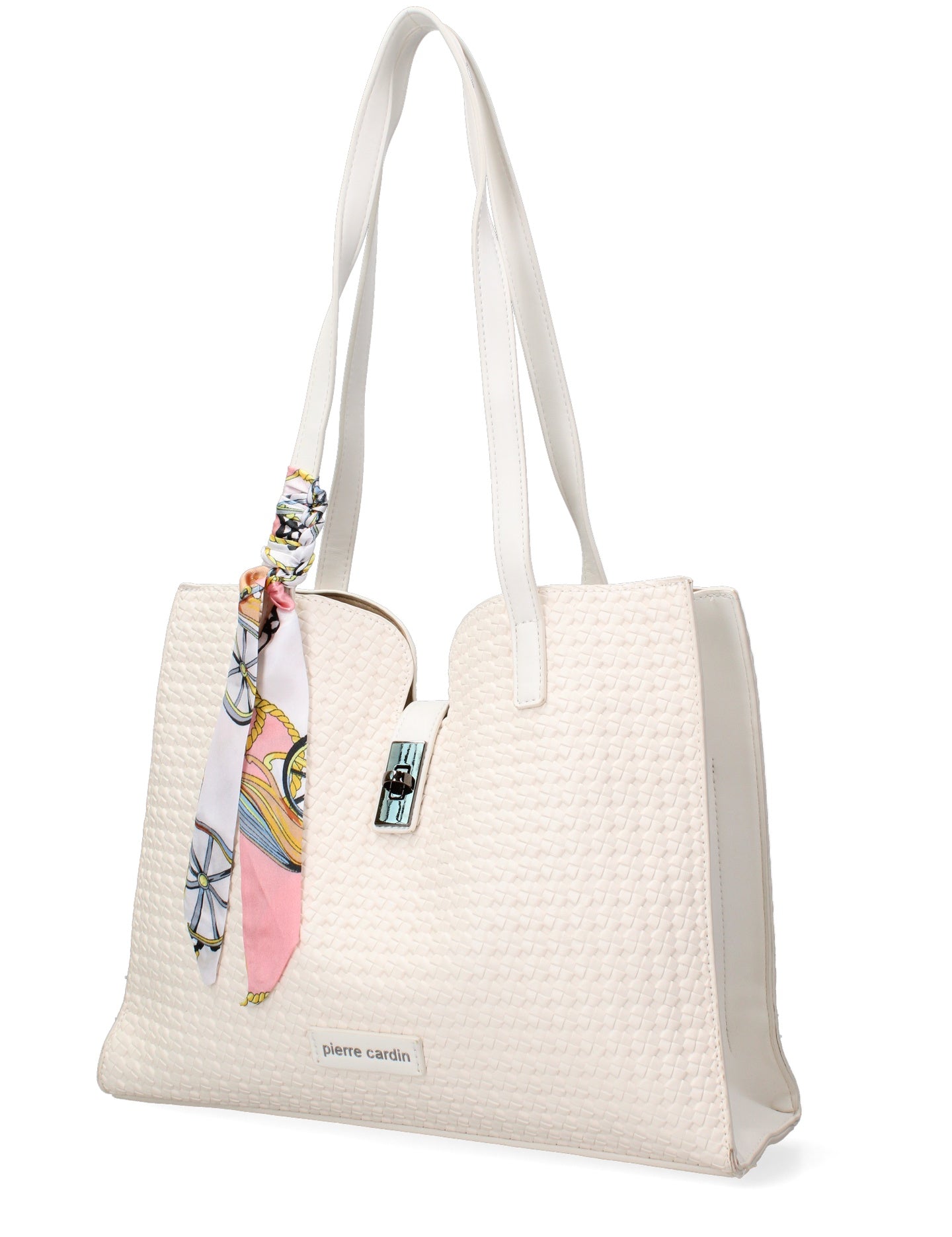 Borsa a Mano in Pelle Vegana Bianco