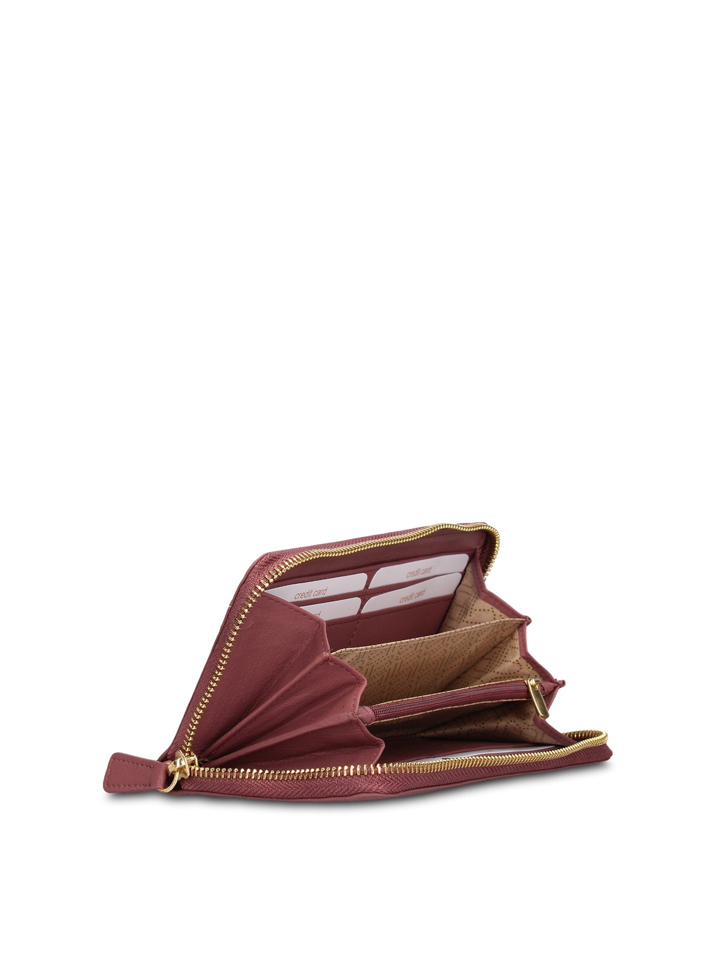 Portafoglio in Vera Pelle Rosa Antico