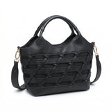 Borsa a Mano in Polyurethane Nero