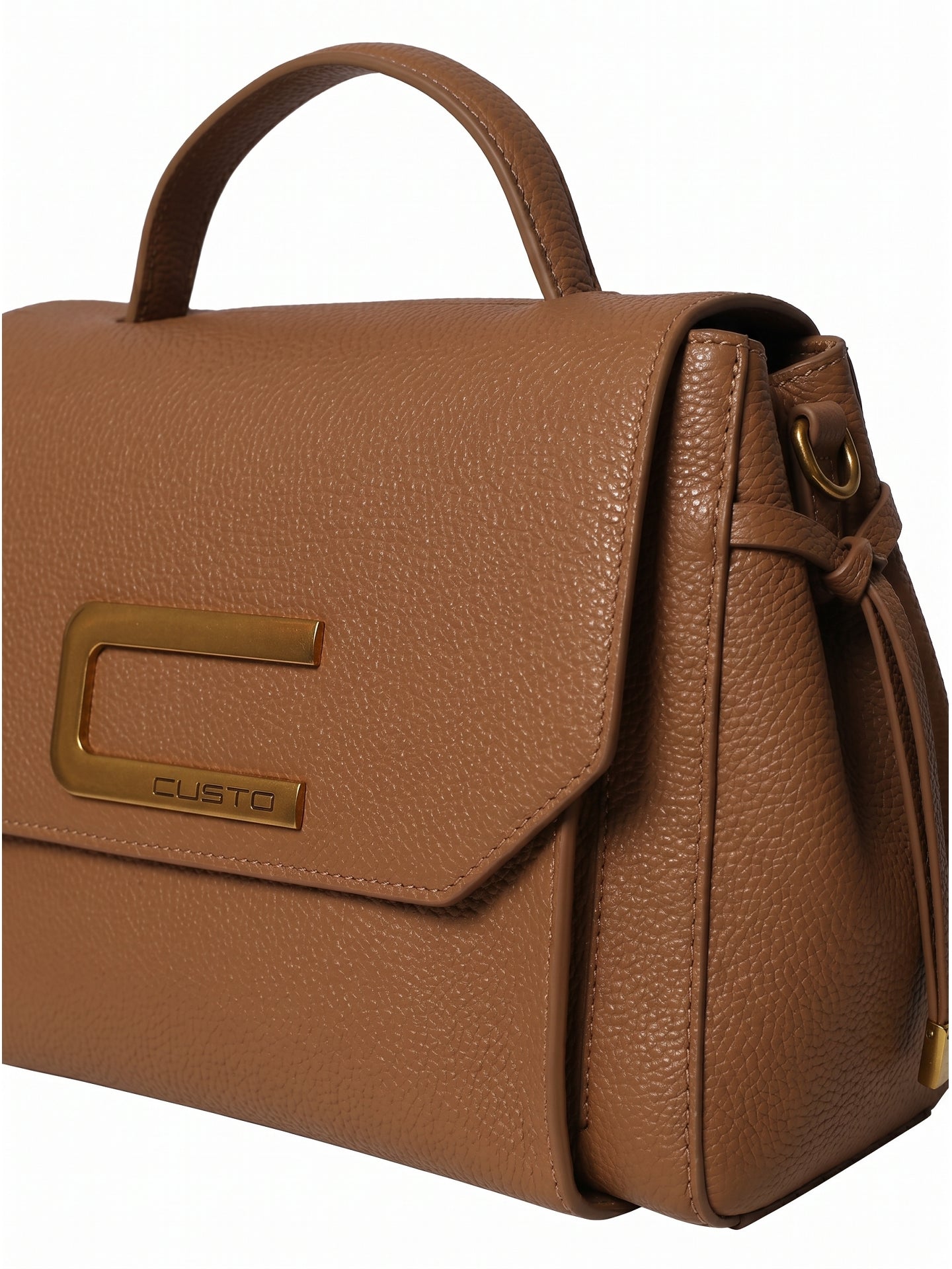Borsa a Mano in Pelle Vegana Cuoio