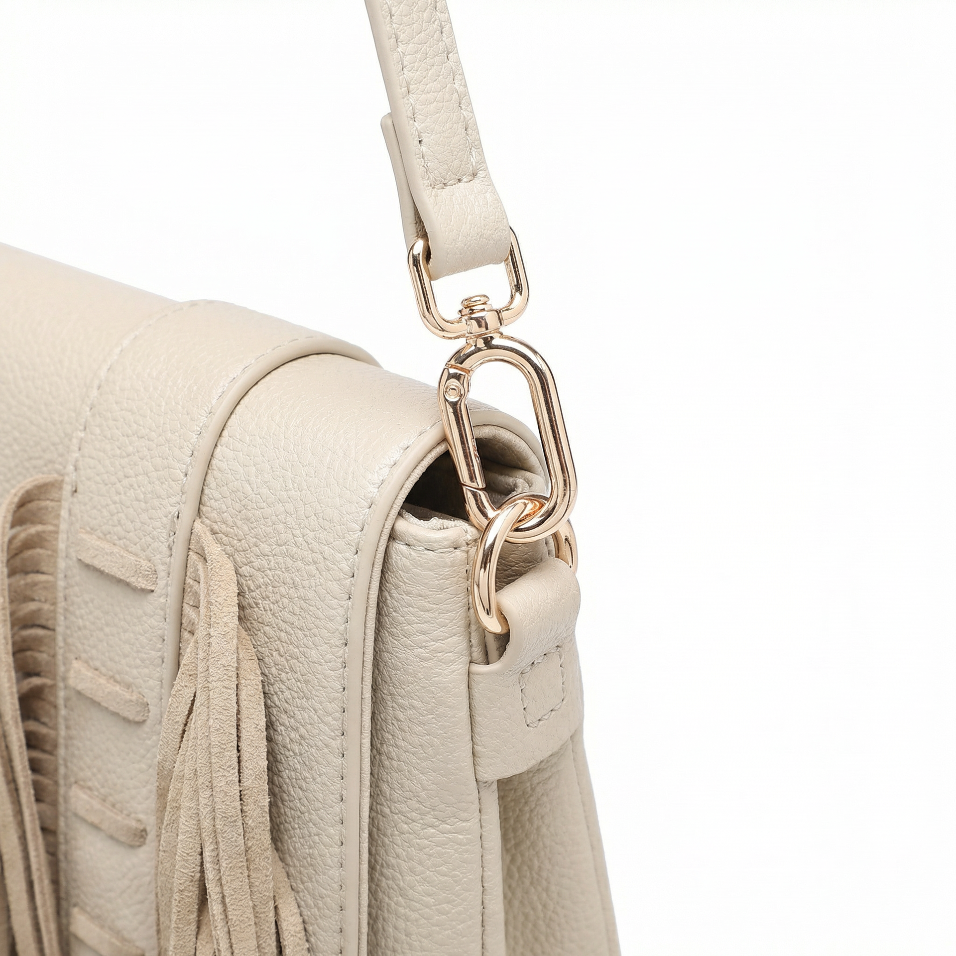 Borsa a Tracolla in Polyurethane Beige