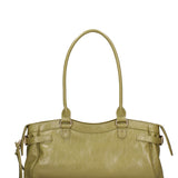 Borsa a Mano in Vera Pelle Verde
