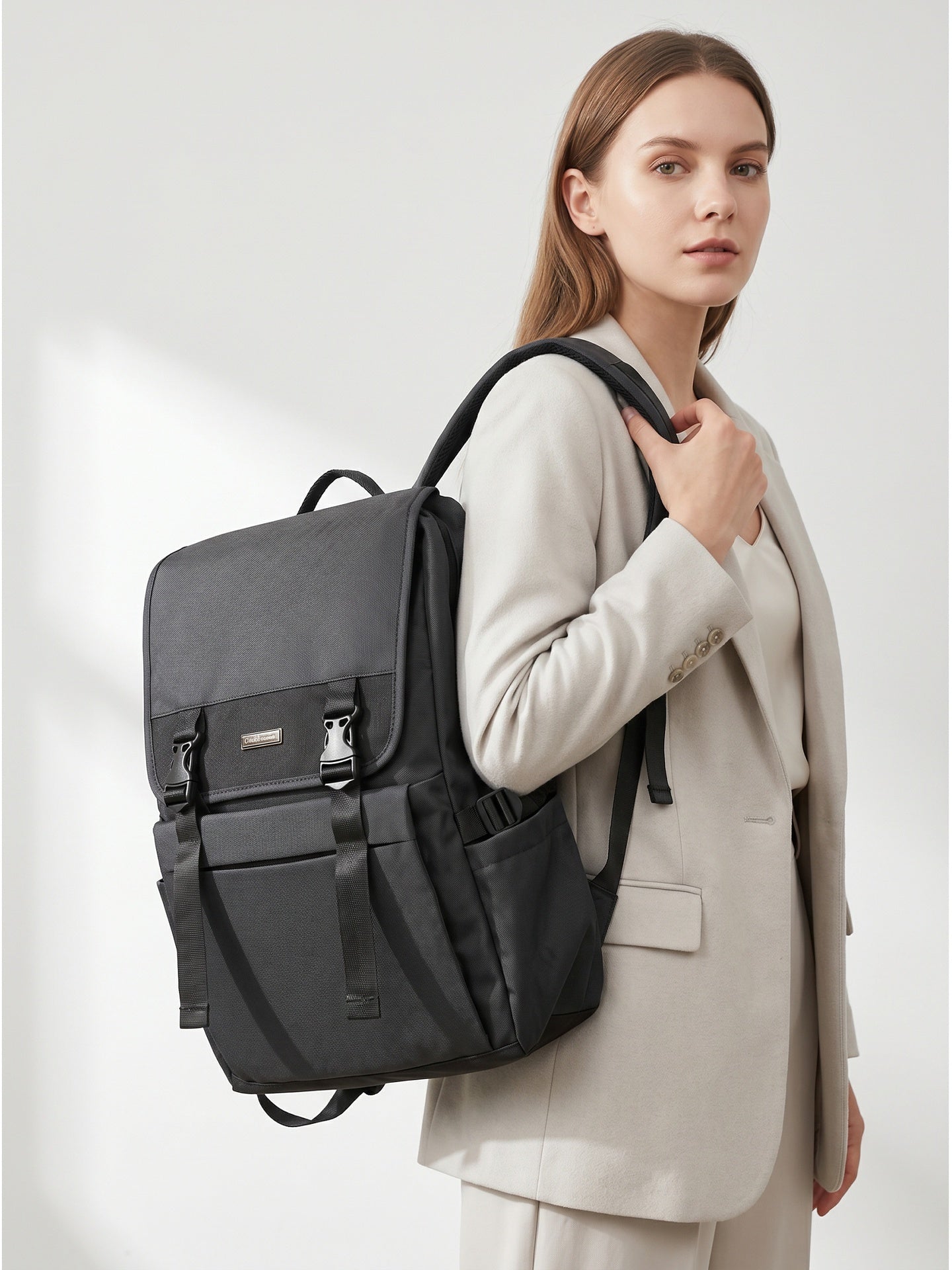 Zaino in Poliestere 100% Grigio