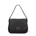 Borsa a Spalla in Pelle Vegana Nero Pierre Cardin