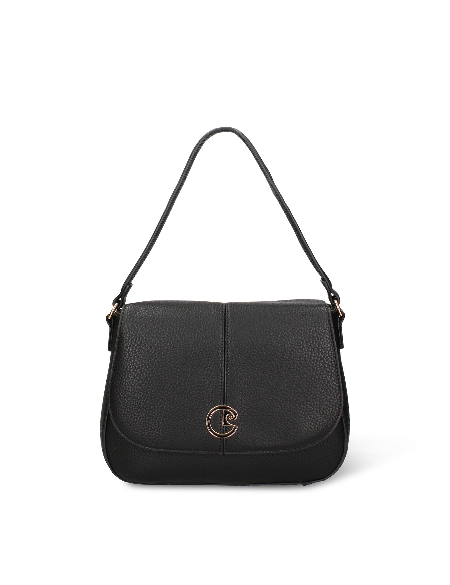 Borsa a Spalla in Pelle Vegana Nero Pierre Cardin