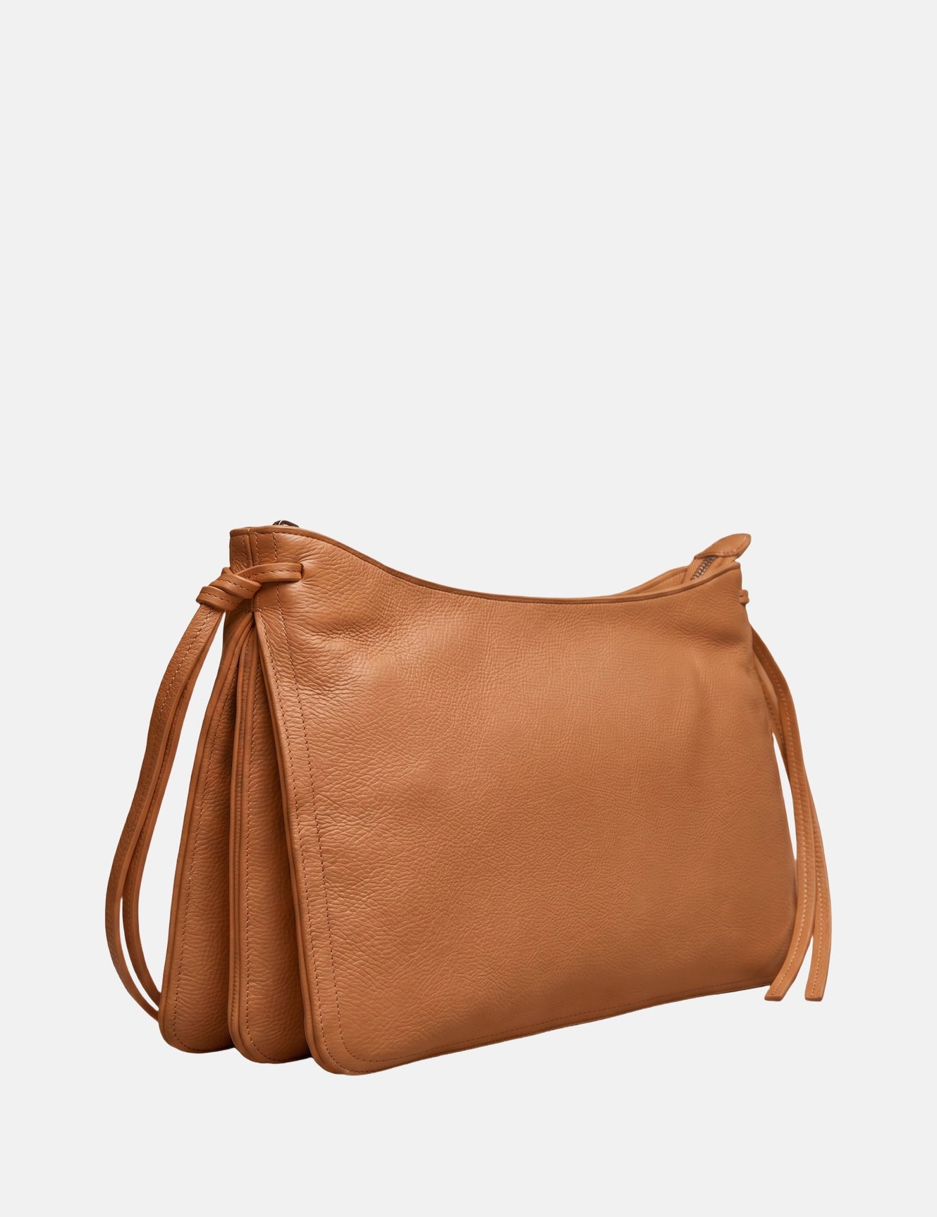 Borsa a mano in Pelle Vegana Tan
