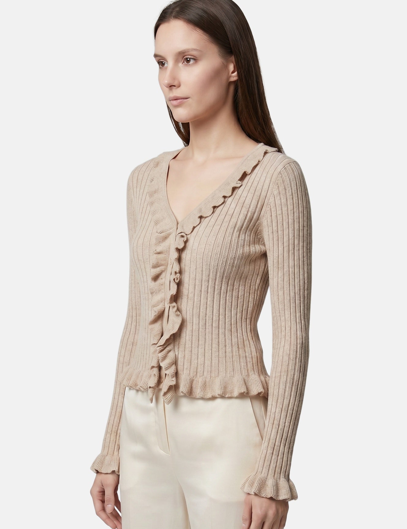 Vestito in Poliestere Beige