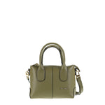 Borsa a Mano in Vera Pelle Verde Militare Pierre Cardin