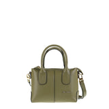 Borsa a Mano in Vera Pelle Verde Militare Pierre Cardin