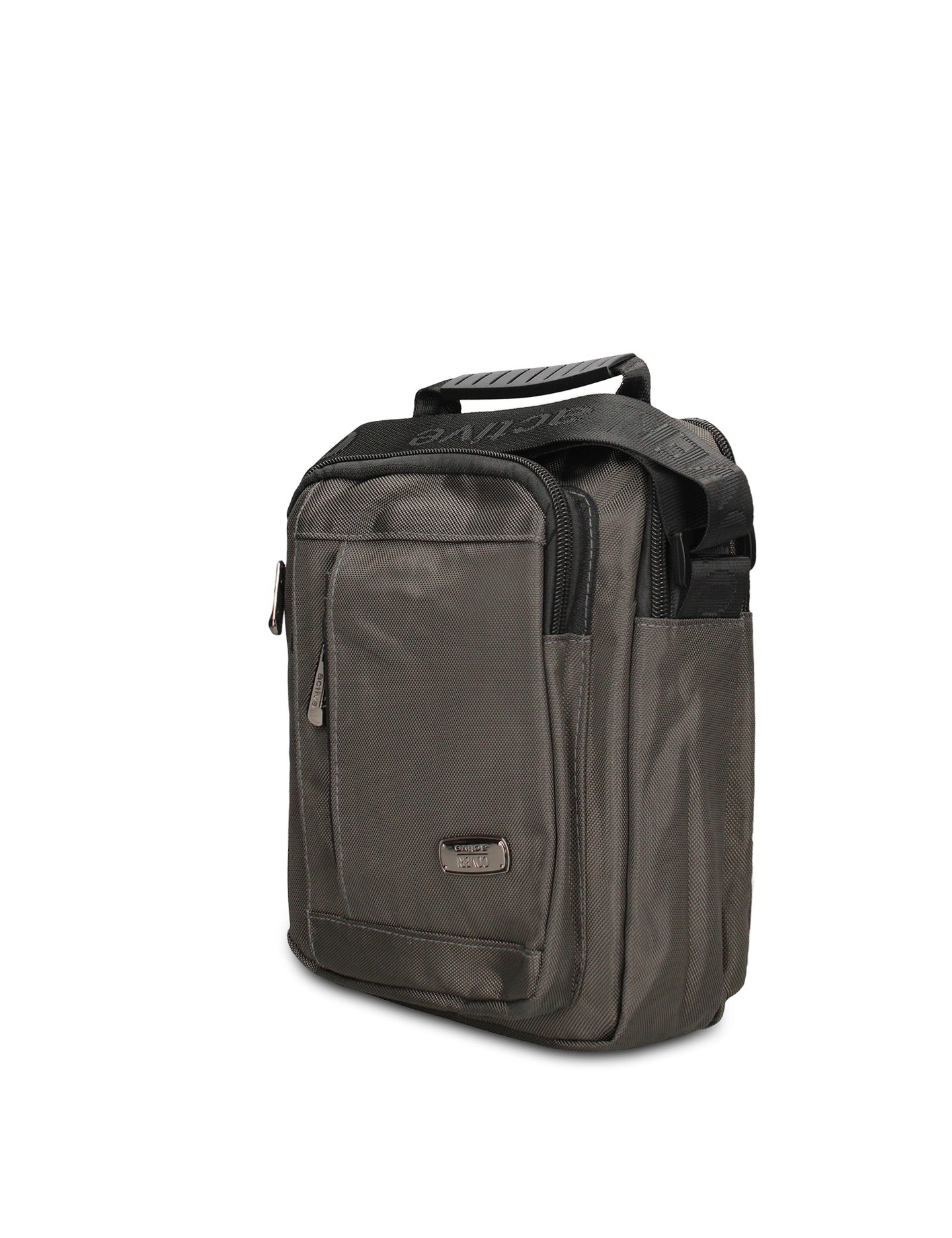 Borsa a Tracolla in 100% Pu Vegan Leather Grigio