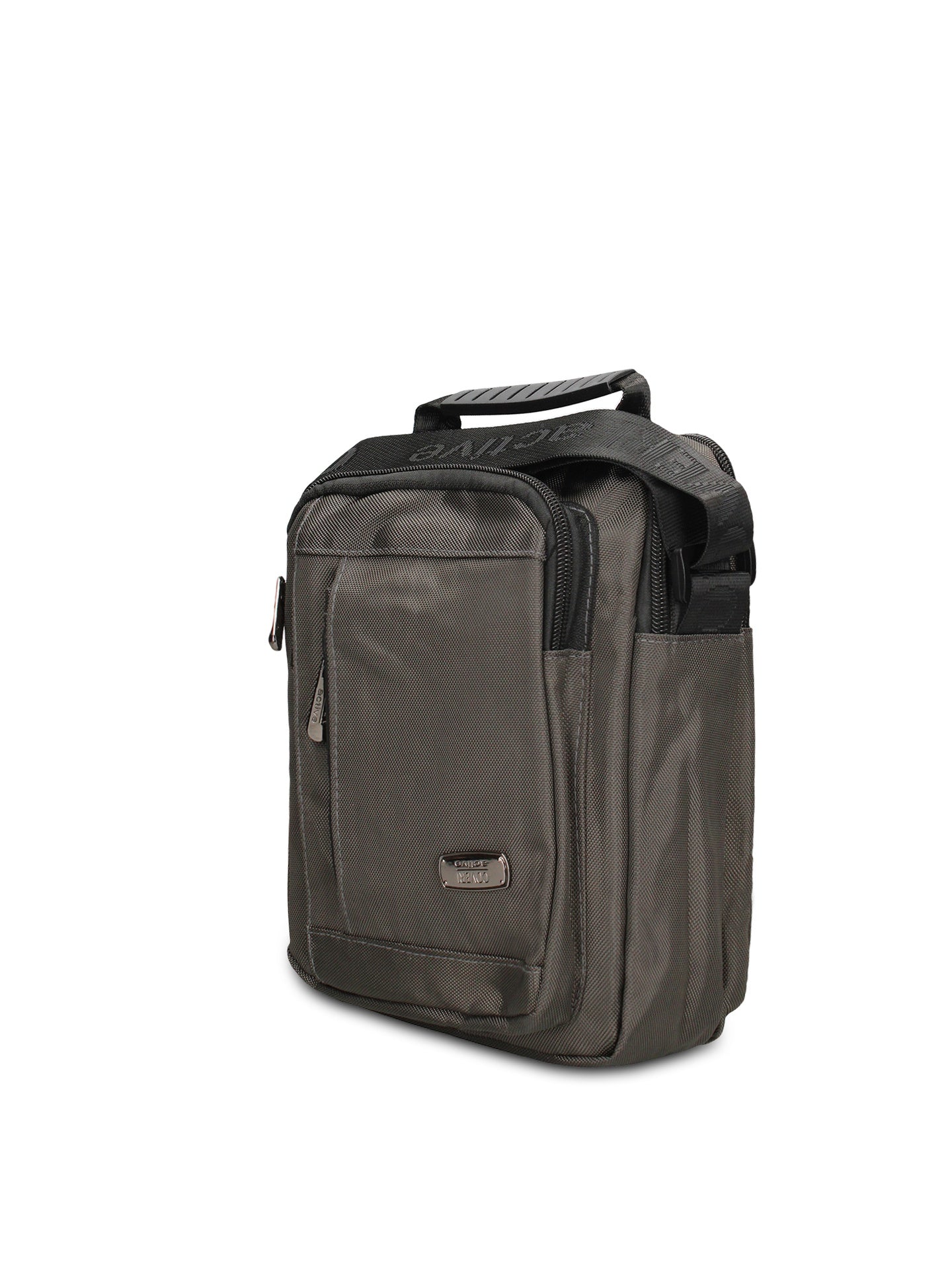Borsa a Tracolla in 100% Pu Vegan Leather Grigio