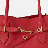 Borsa a mano in Pelle Vegana Rosso