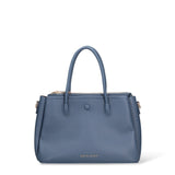 Borsa a Mano in Pelle Vegana Blu Jeans Pierre Cardin