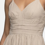 Vestito in Viscosa Taupe