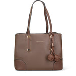 Borsa a Spalla in Pelle Vegana Taupe Pierre Cardin