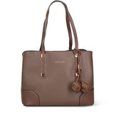 Borsa a Spalla in Pelle Vegana Taupe Pierre Cardin