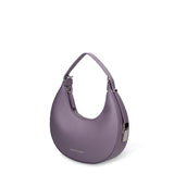 Lila Schultertasche aus veganem Leder