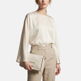 Borsa a tracolla in Pelle Vegana Off-White