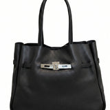 Borsa a Tracolla in Dollaro Leather Nero