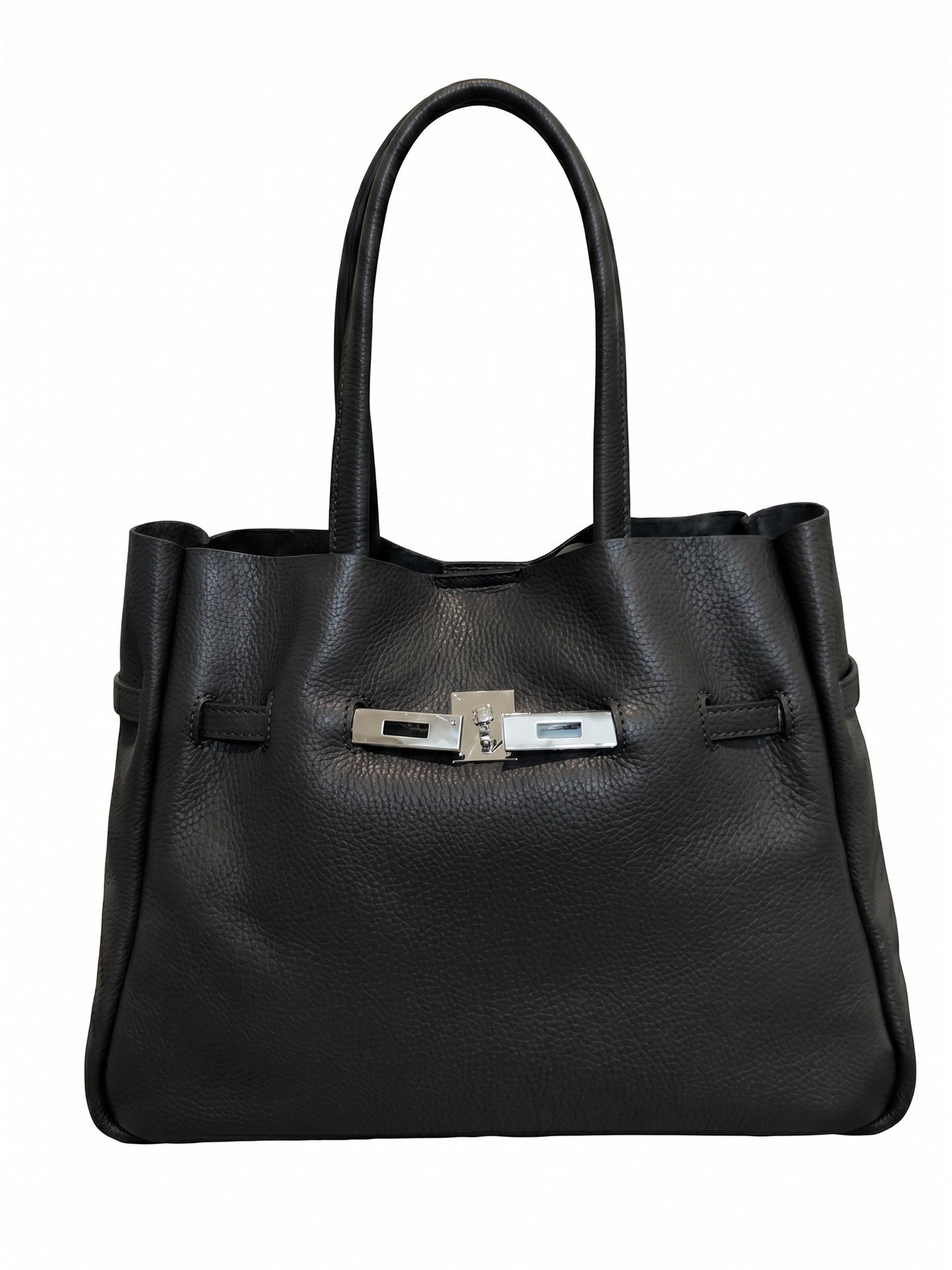 Borsa a Tracolla in Dollaro Leather Nero
