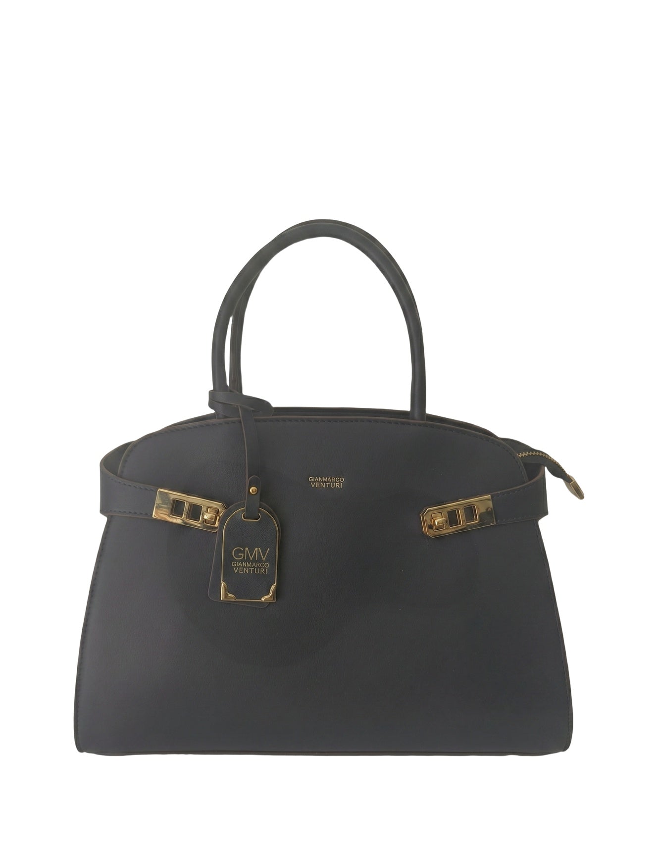 Borsa a mano in Pelle Vegana Blu GianMarco Venturi