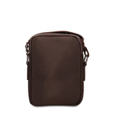 Borsa a Tracolla in 100% Pu Vegan Leather Marrone Scuro