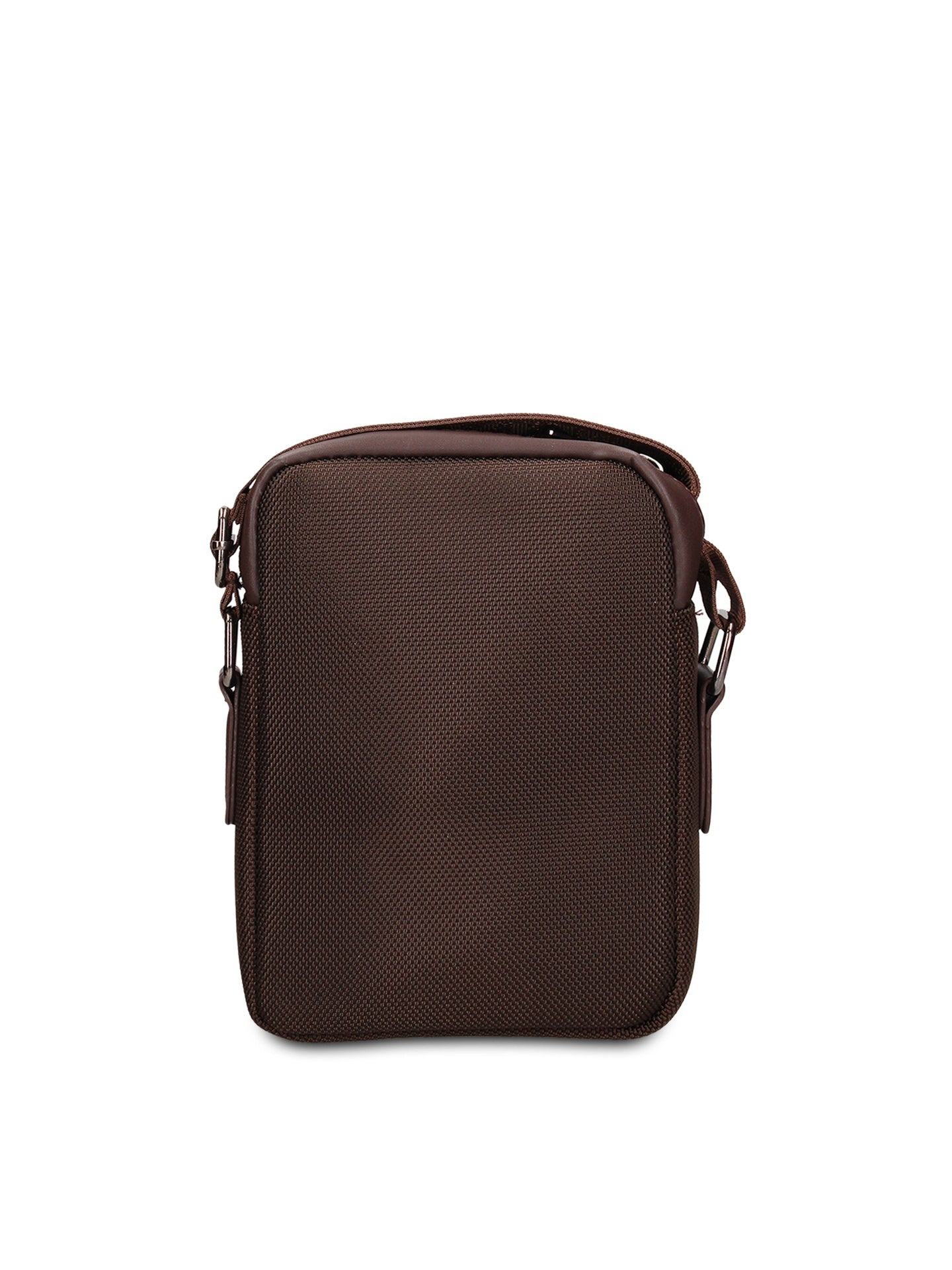 Borsa a Tracolla in 100% Pu Vegan Leather Marrone Scuro