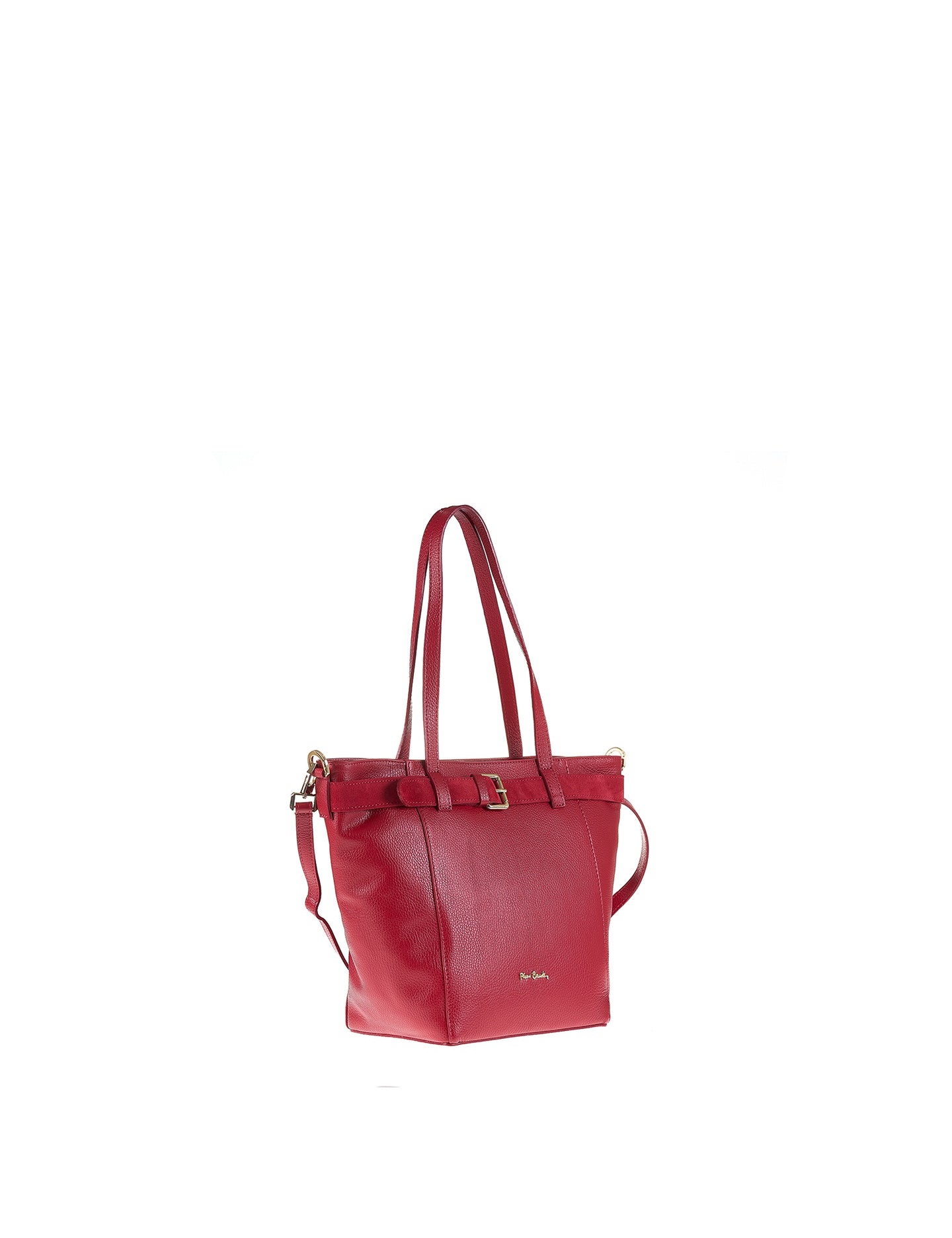 Borsa a Spalla in Vera Pelle Rubino