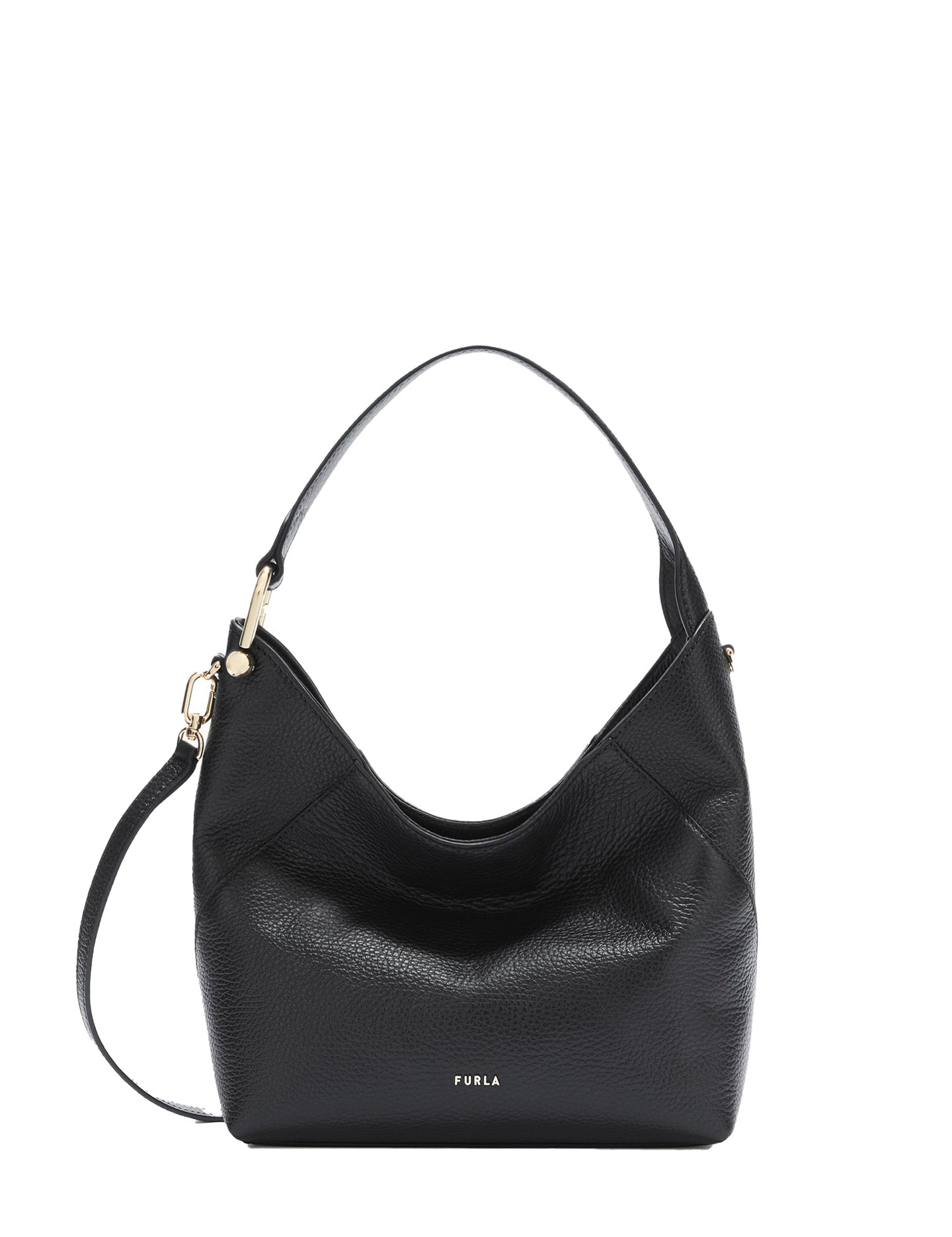 Borsa a Spalla in Dollaro Leather Nero Furla