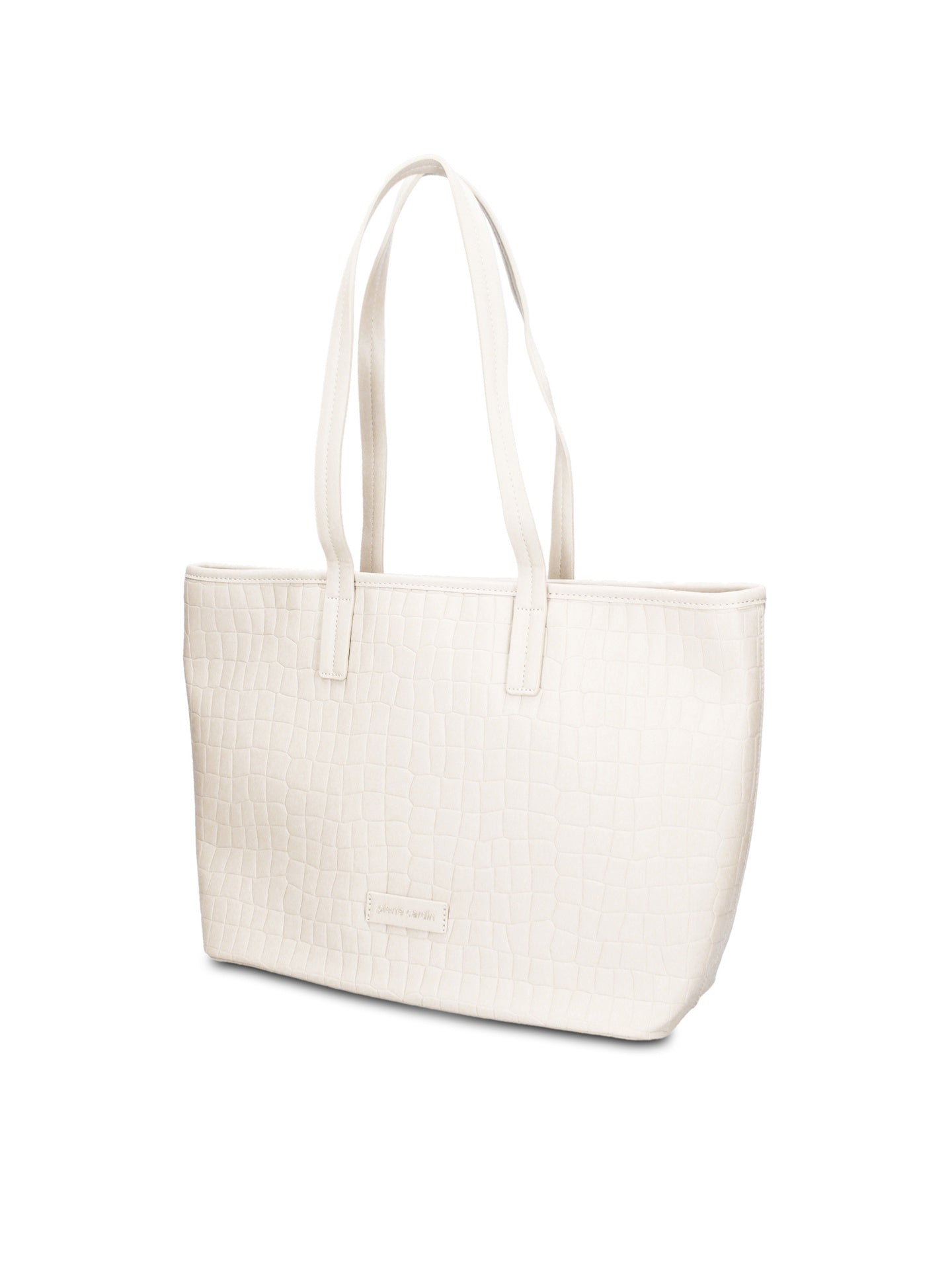 Borsa a Spalla in Pelle Vegana Bianco Pierre Cardin
