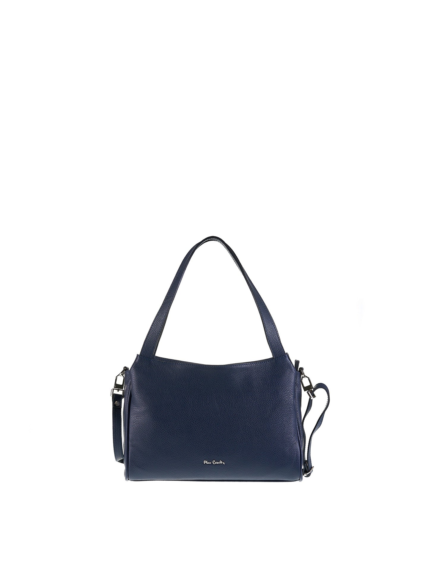 Borsa a Spalla in Vera Pelle Navy Pierre Cardin