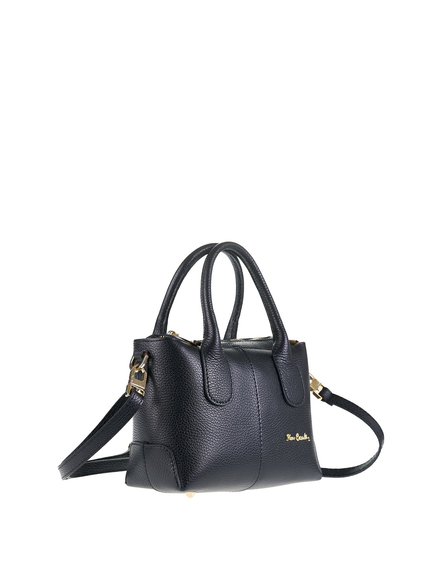 Borsa a Mano in Vera Pelle Nero
