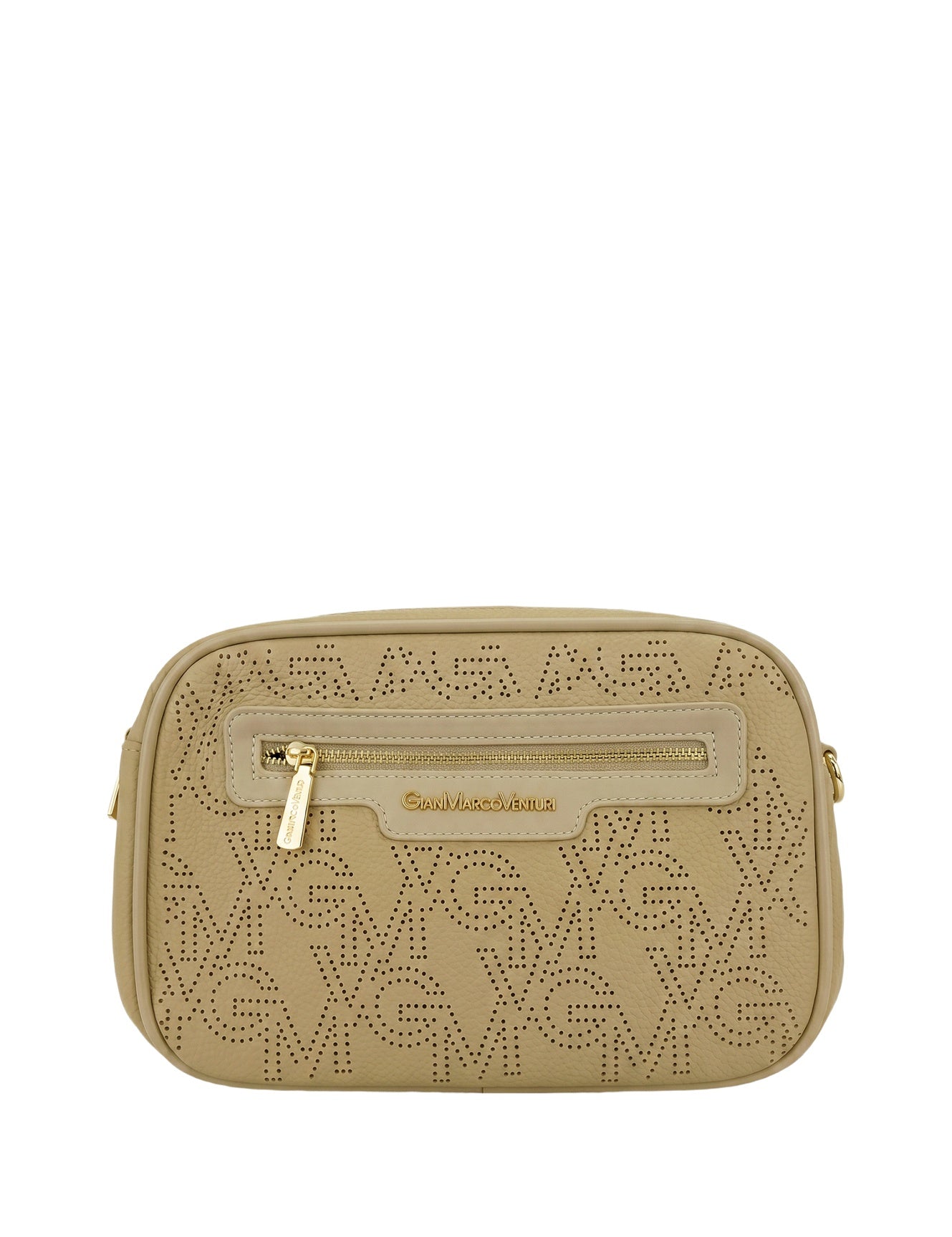 Borsa a tracolla in Pelle Vegana Khaki GianMarco Venturi