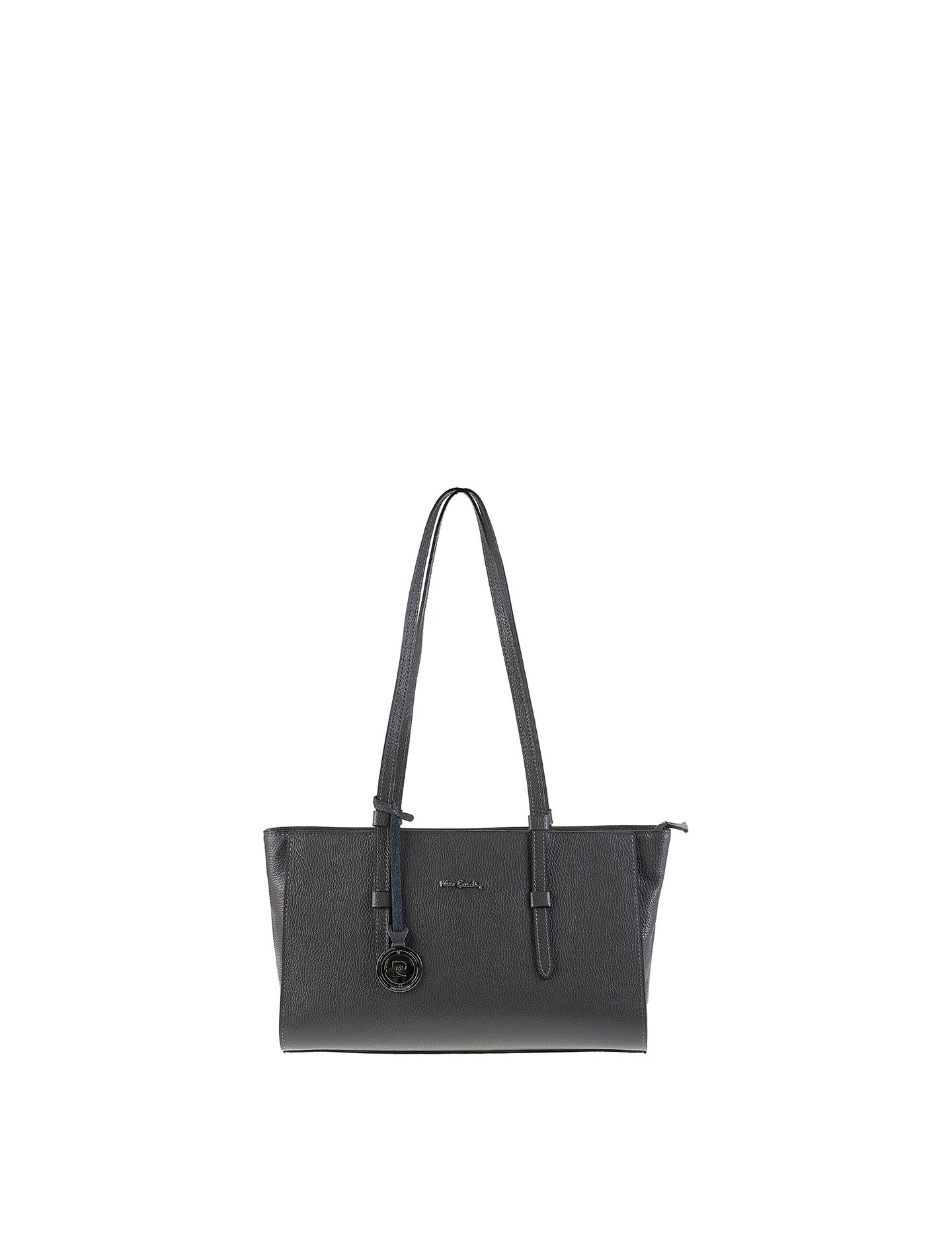 Borsa a Mano in Vera Pelle Grigio Pierre Cardin