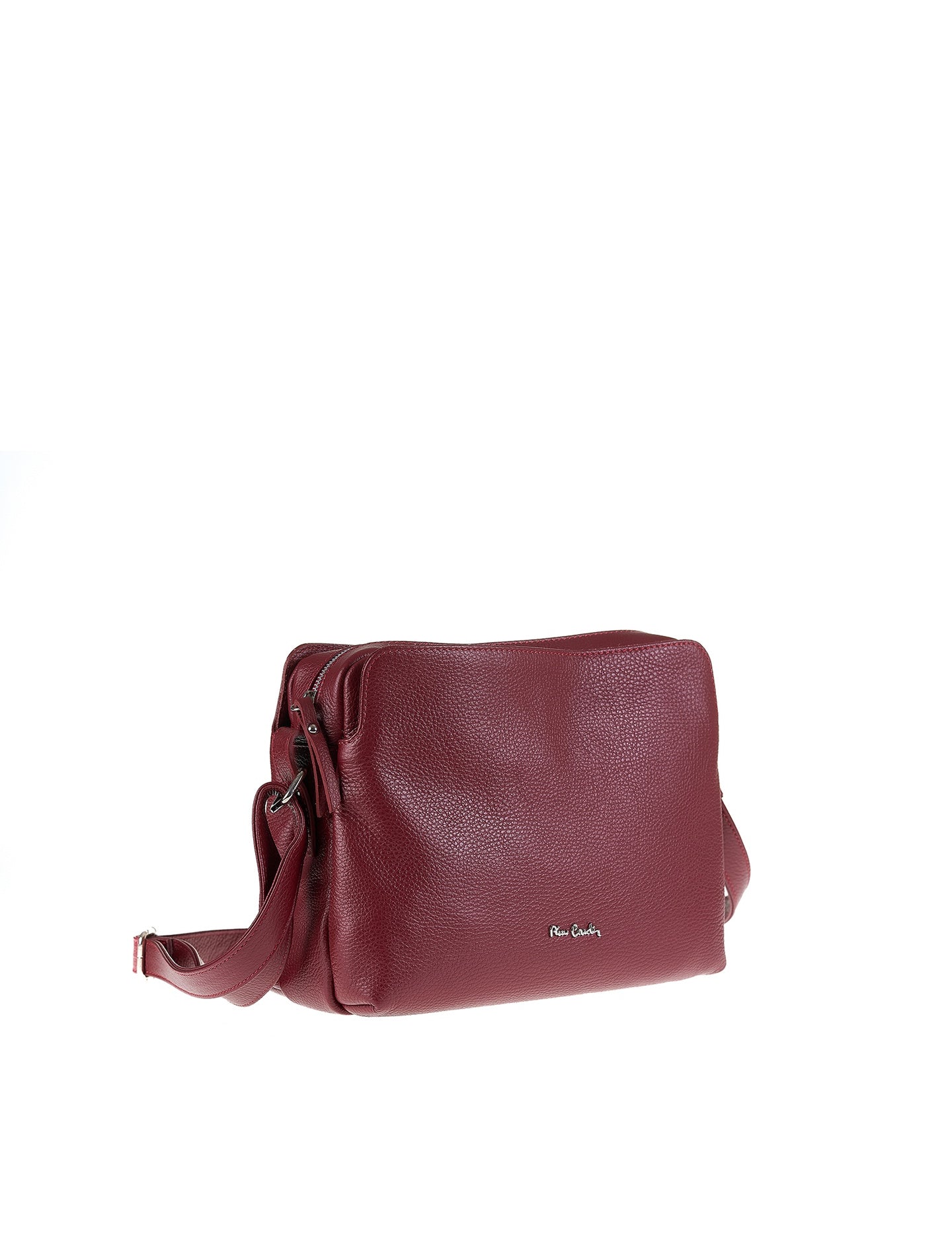 Borsa a Tracolla in Vera Pelle Bordeaux