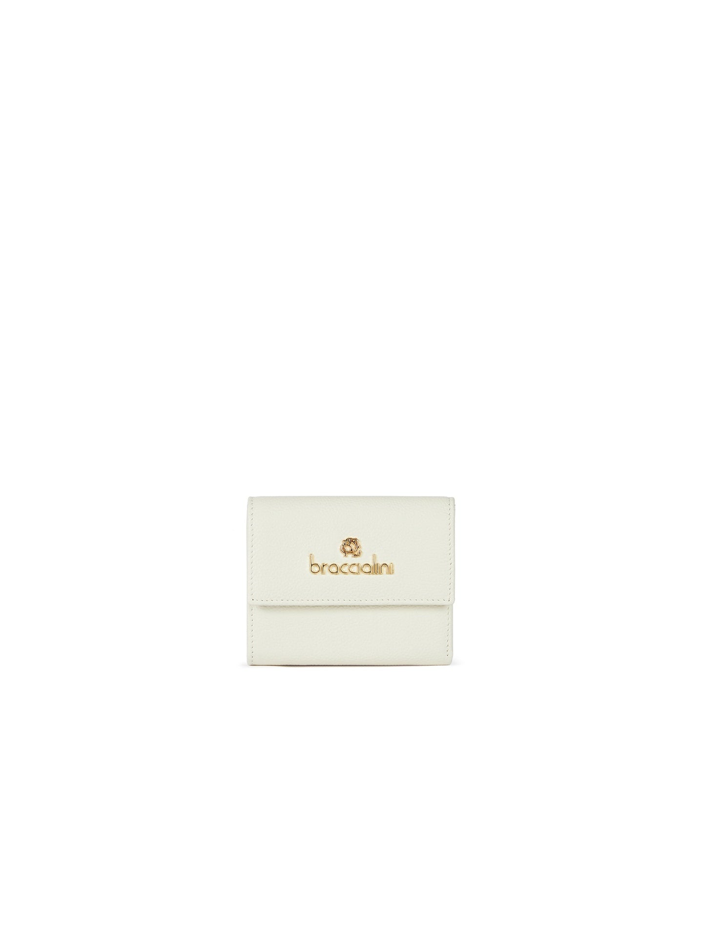 Portafoglio Donna in Vera Pelle Bianco Braccialini
