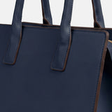 Borsa a spalla in Pelle Vegana Blue