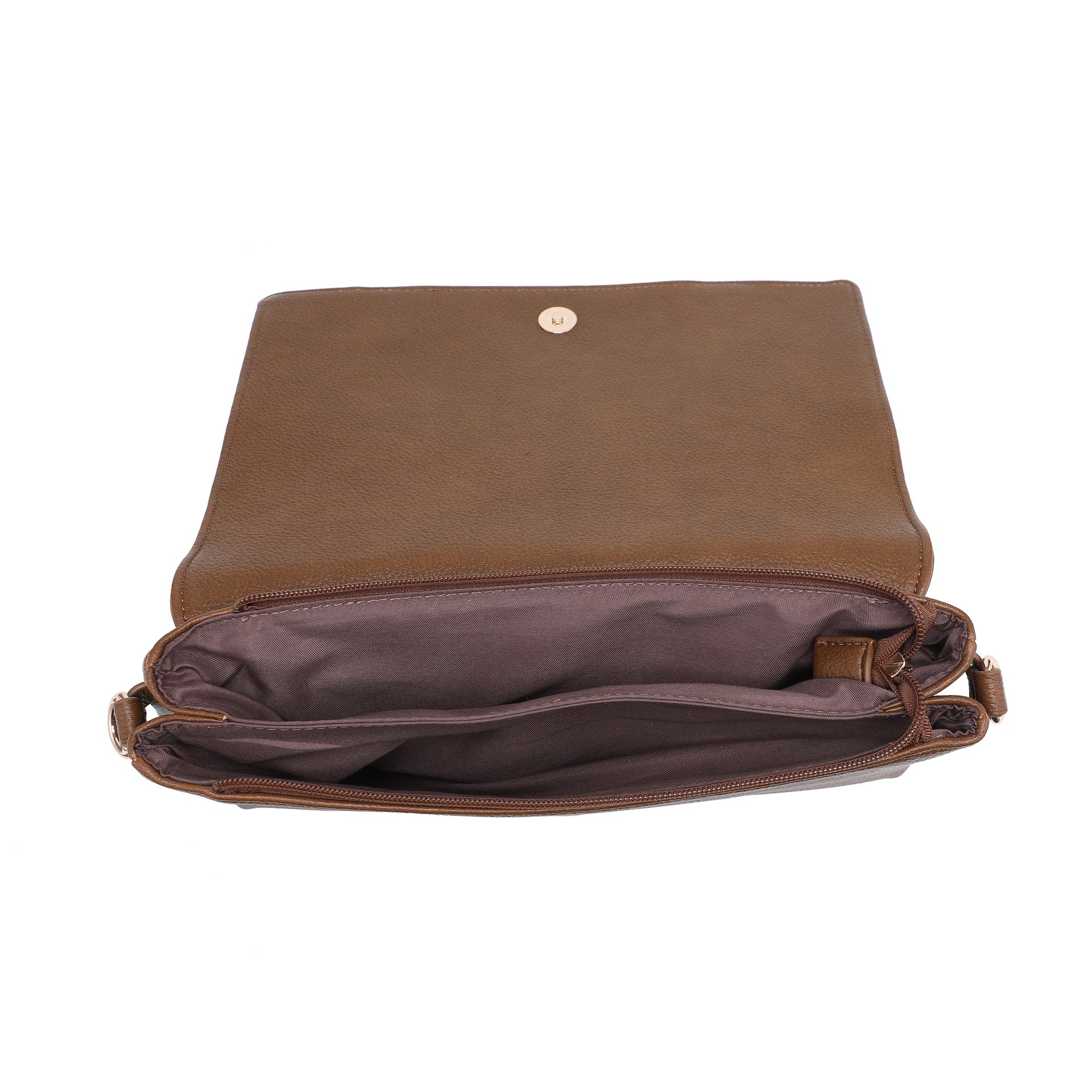 Borsa a Tracolla in Polyurethane Marrone