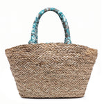 Borsa Shopper in Rattan Blu