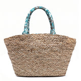 Borsa Shopper in Rattan Blu